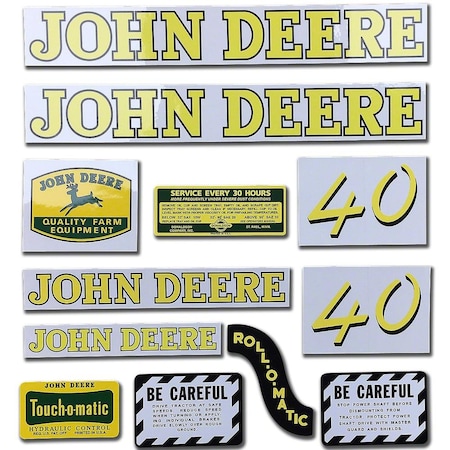 Aftermarket JD 40 Vinyl Decal Set MAE30-1415